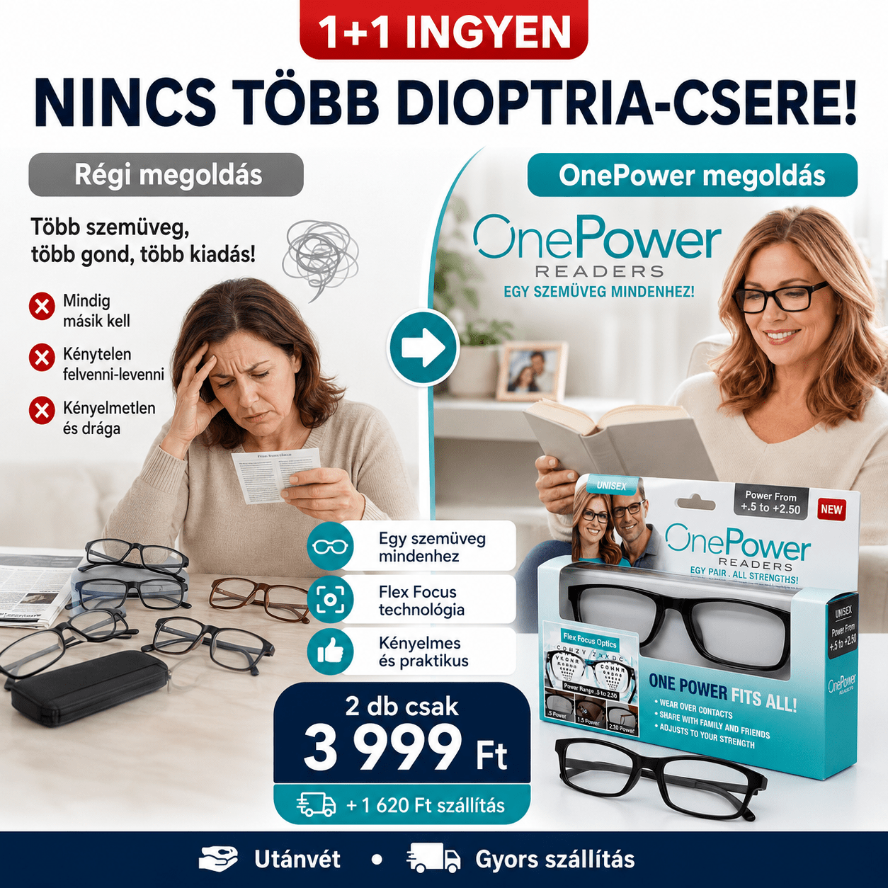 Univerzális Olvasószemüveg - | Cyber Bazaar