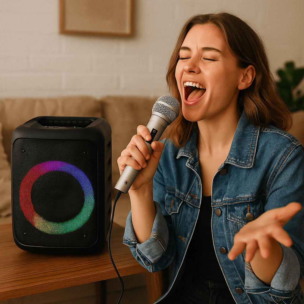 Vezeték nélküli Bluetooth hangszóró mikrofonnal - | Cyber Bazaar