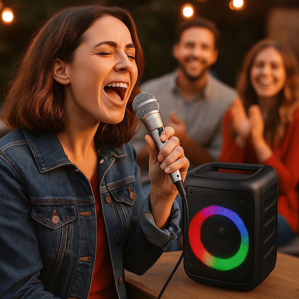 Vezeték nélküli Bluetooth hangszóró mikrofonnal - | Cyber Bazaar