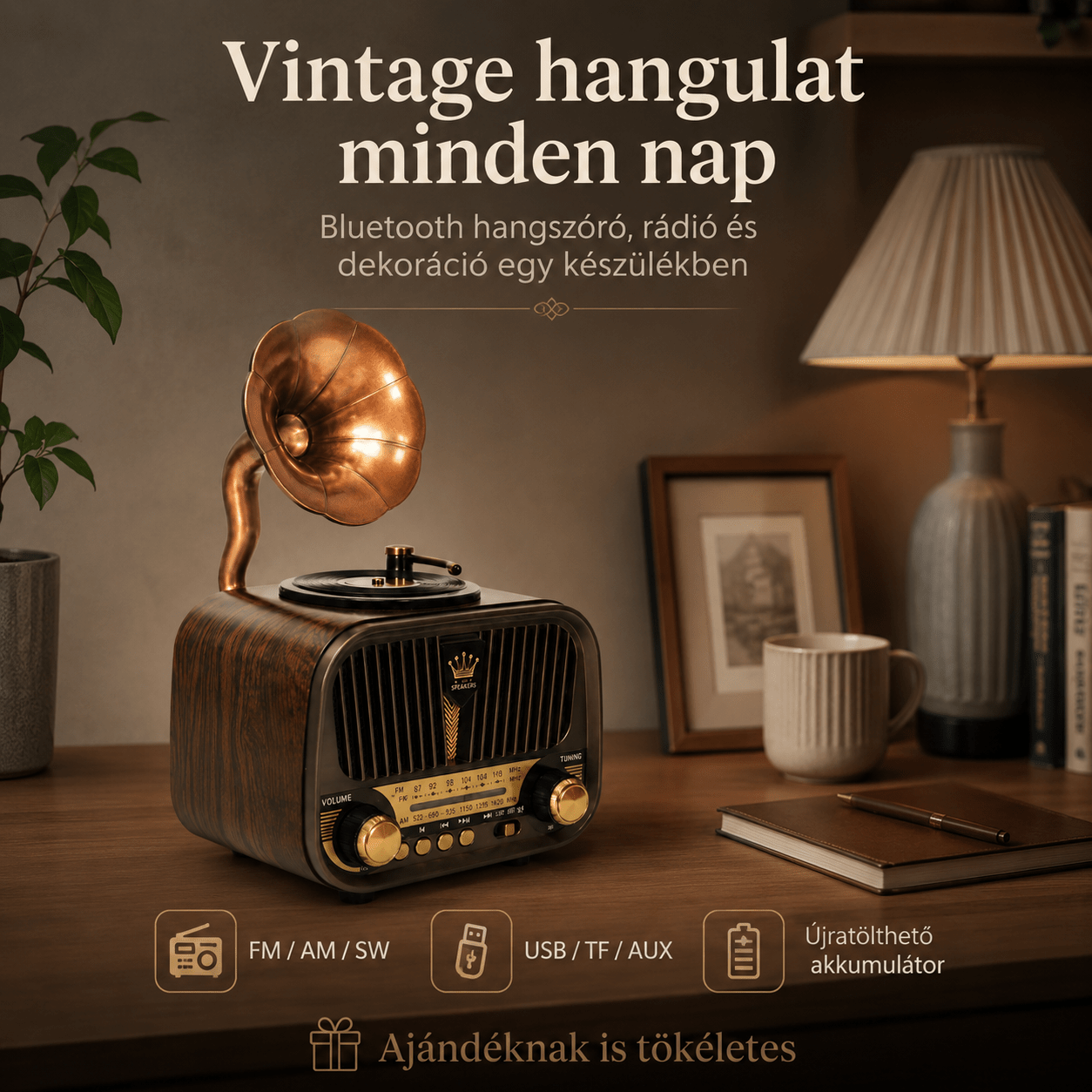 Vintage Bluetooth Hangszóró és Rádió - | Cyber Bazaar
