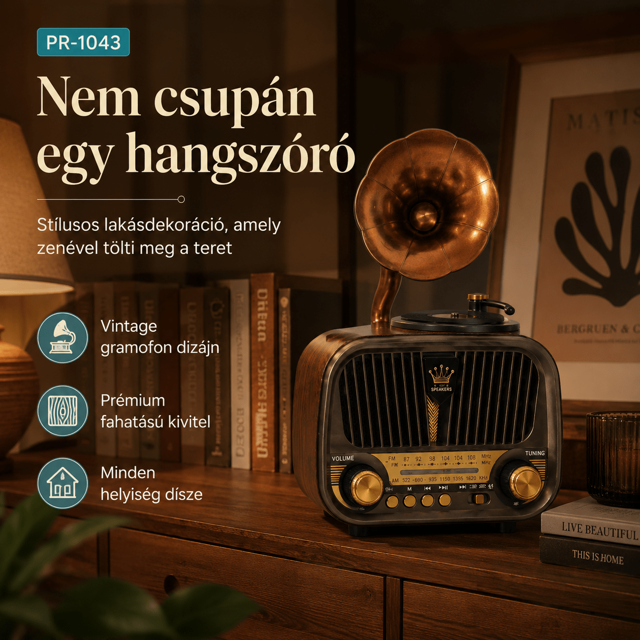 Vintage Bluetooth Hangszóró és Rádió - | Cyber Bazaar