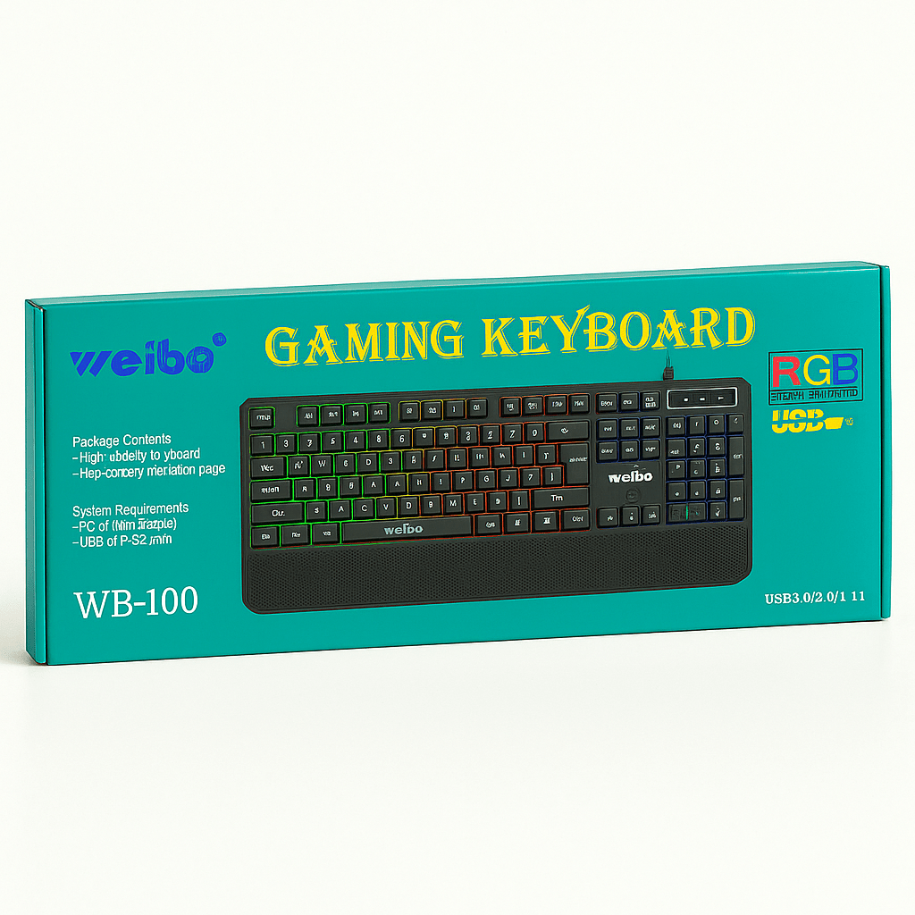 Weibo WB - 100 Gaming Billentyűzet - | Cyber Bazaar