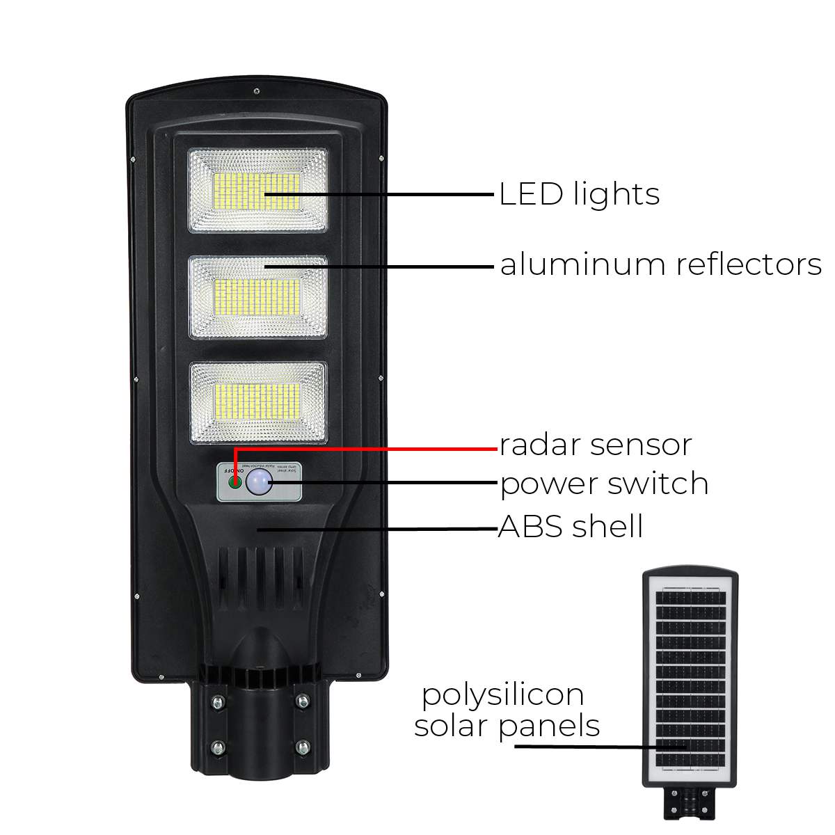 1000 W - os LED napelemes lámpák távirányítóval - 0 | Cyber Bazaar
