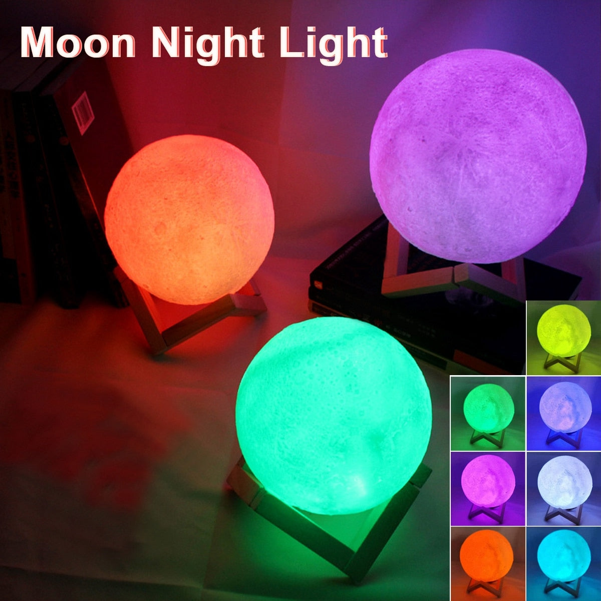 LED éjszakai fény Hold lámpa